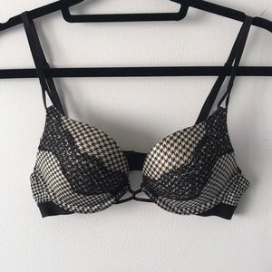 Victoria Secret Bombshell Houndstooth Bra 32AA